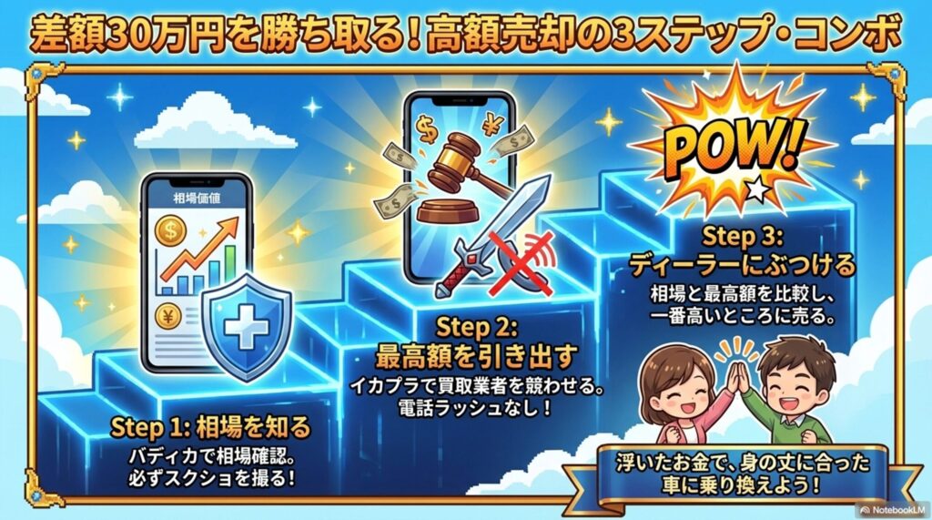 高額売却の３ステップ