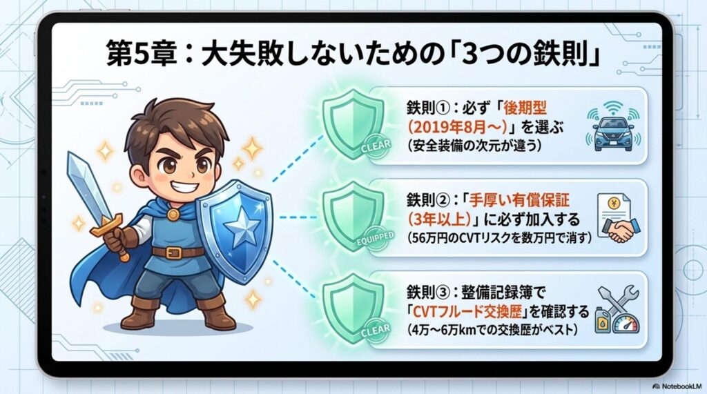 C27セレナを選ぶための3つの法則