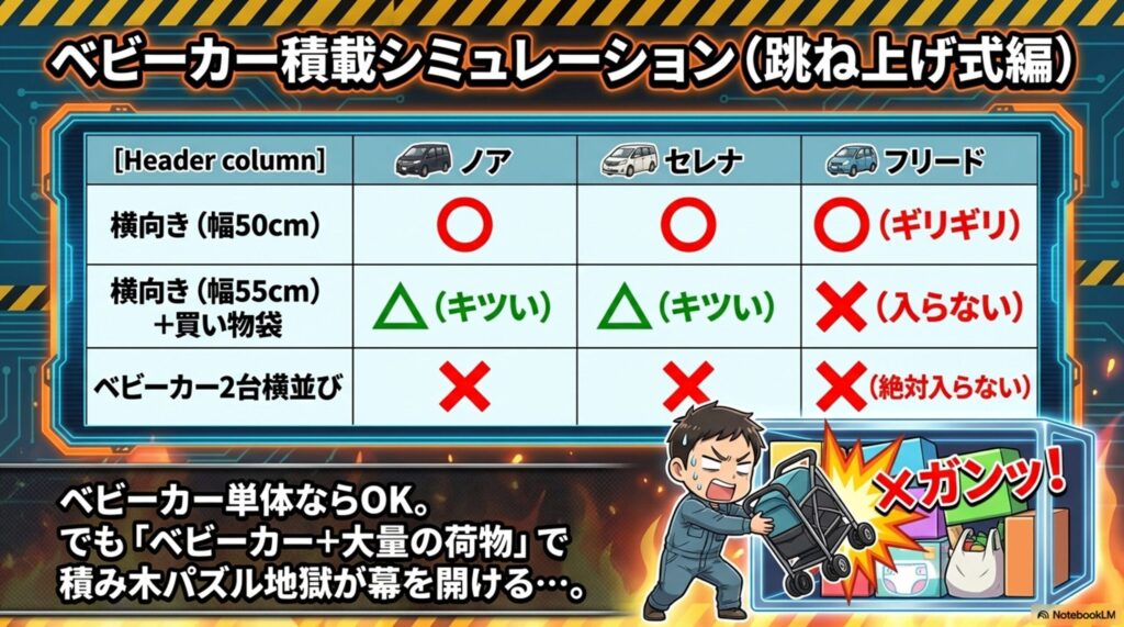 ベビーカー積載シミュレーション
