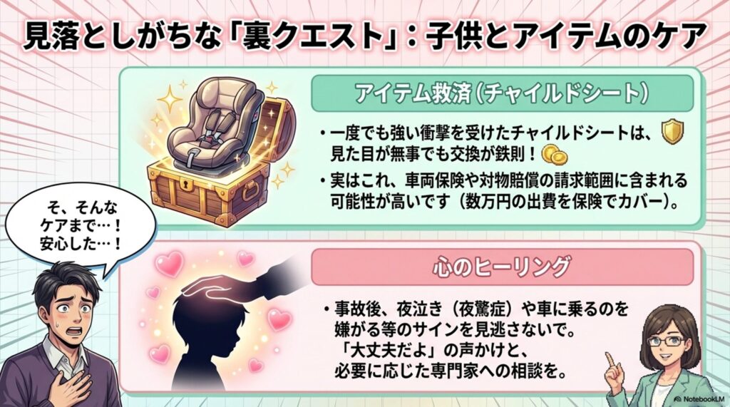 子供とアイテムのケア