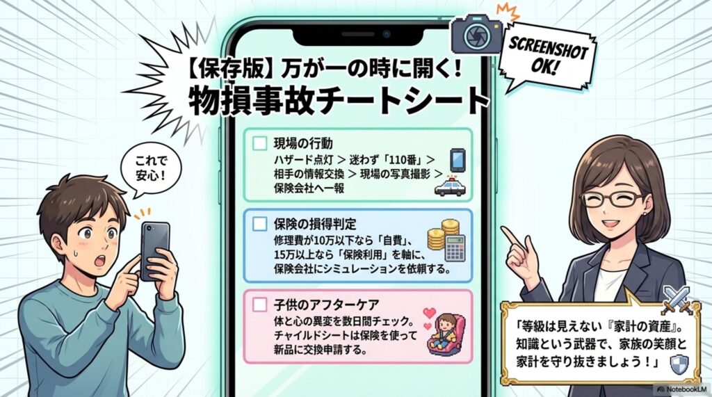 物損事故チートシートの説明
