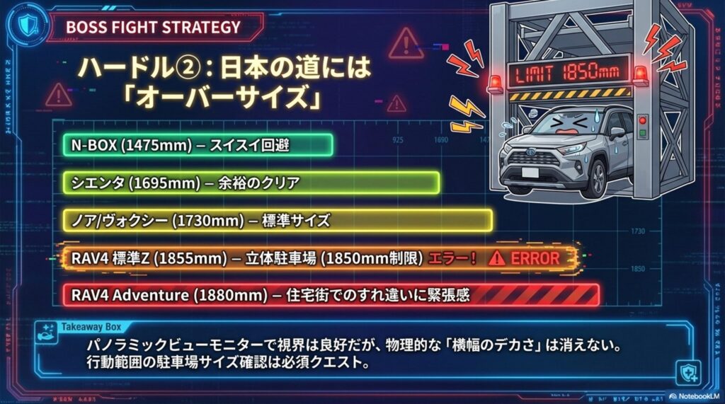 日本の道にはオーバーサイズ