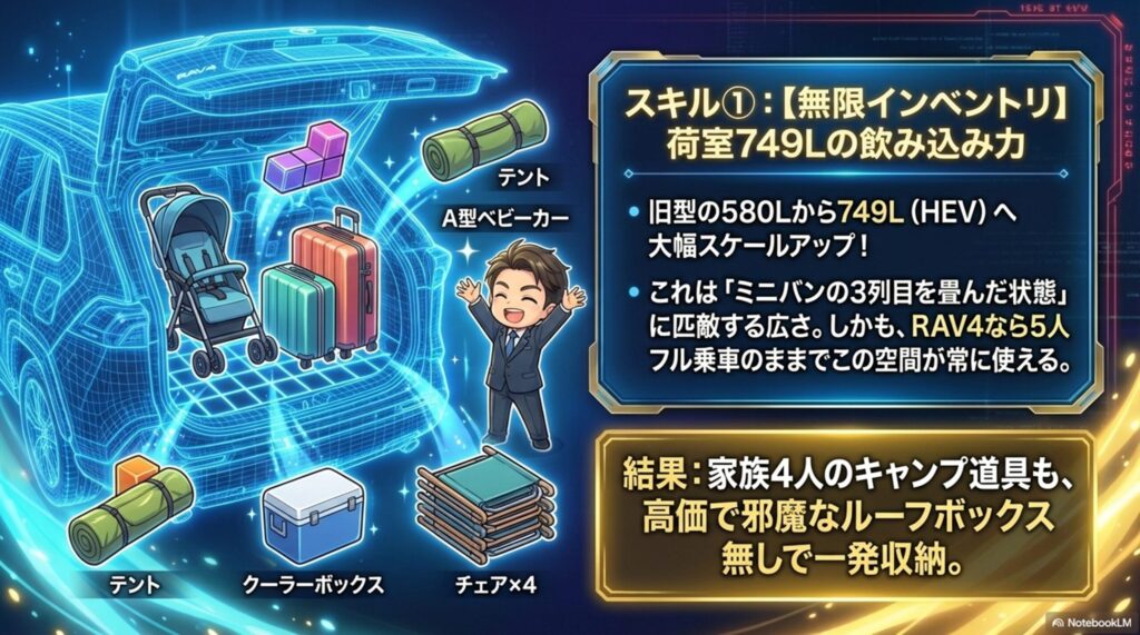 RAV4の荷室は大きい