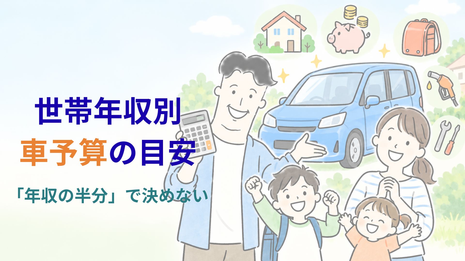 世帯年収と家計からファミリーカーの予算を考える子育て家族